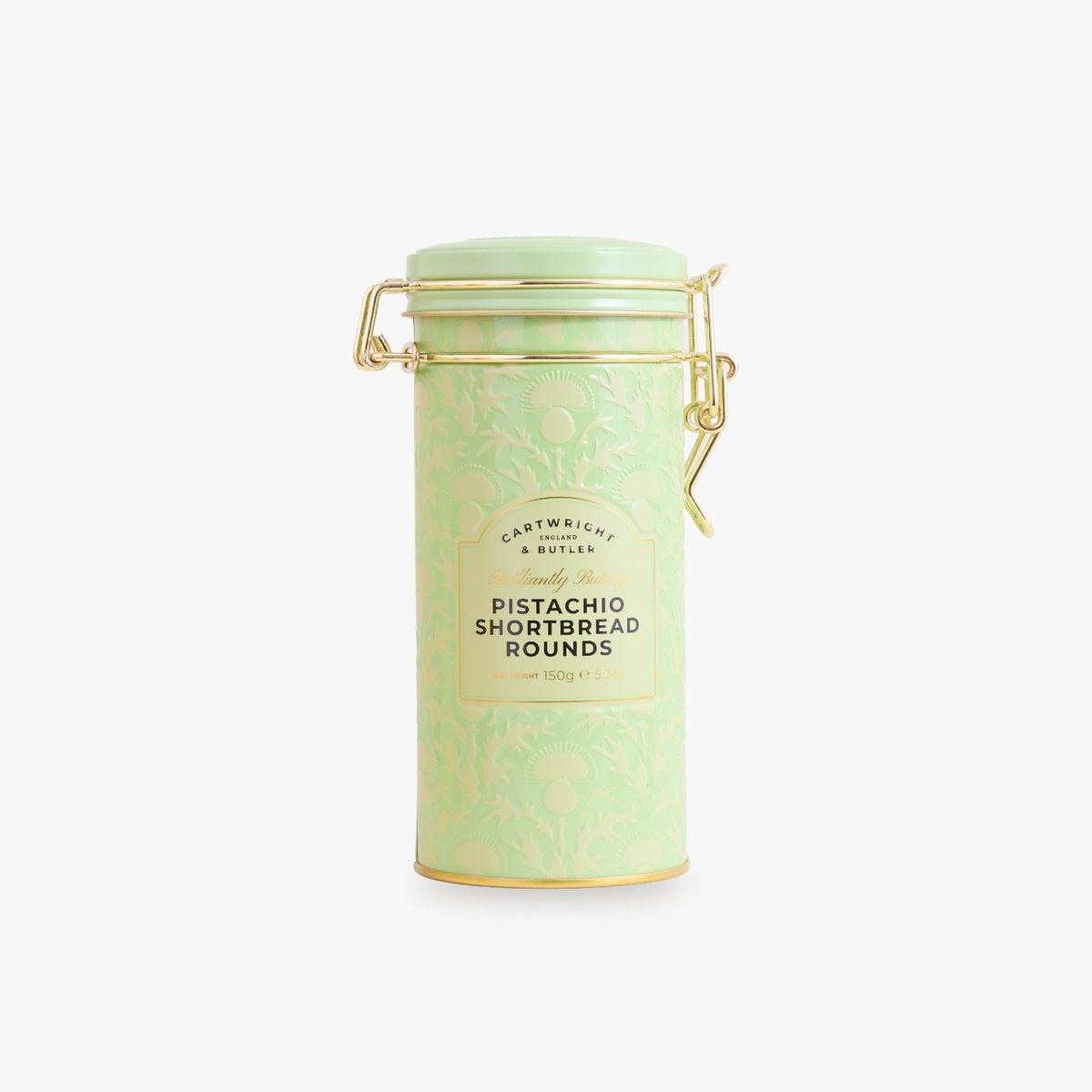 Cartwright & Butler Pistachio Shortbread Rounds in Tin 150g