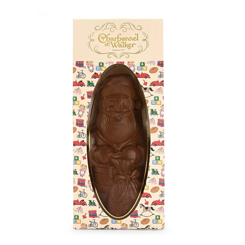 Made In England Charbonnel et Walker milk chocolate Father Christmas figure.