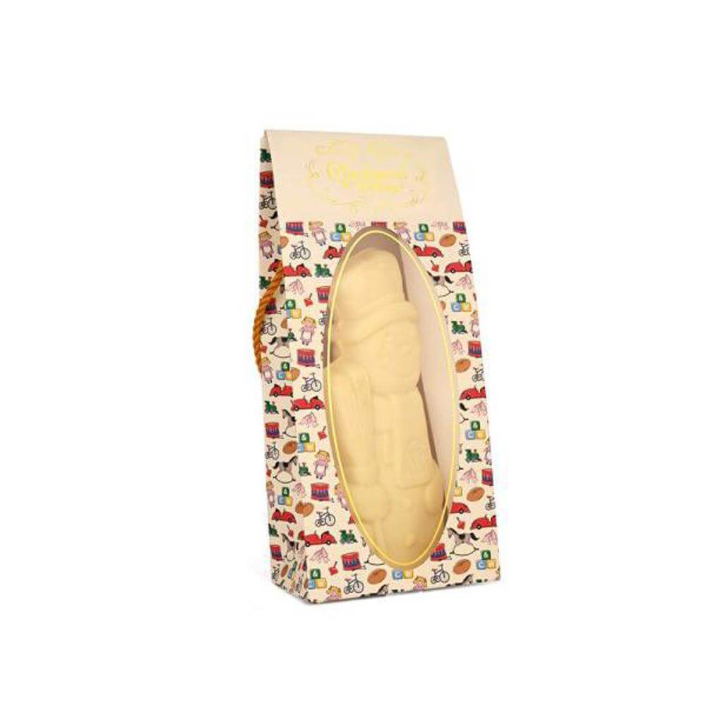 Made In England Charbonnel et Walker White Chocolate Snowman, 110g, in its printed gift bag.