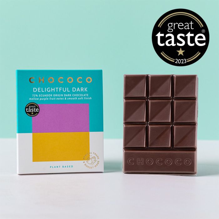 Chococo Delightful Dark 72% Ecuador Origin Chocolate Bar