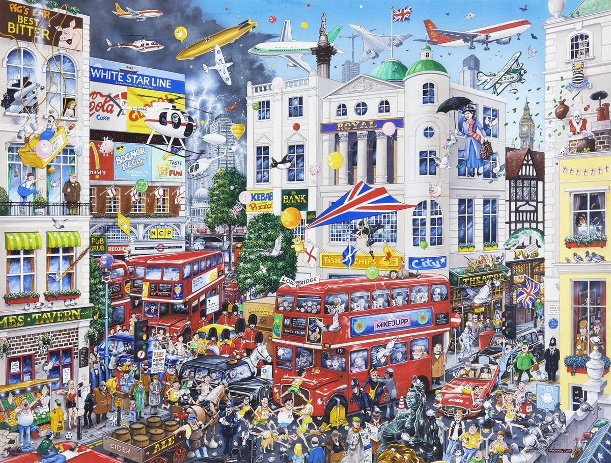 Mike Jupp I Love London 1000 piece jigsaw puzzle by All Jigsaw Puzzles, image 2