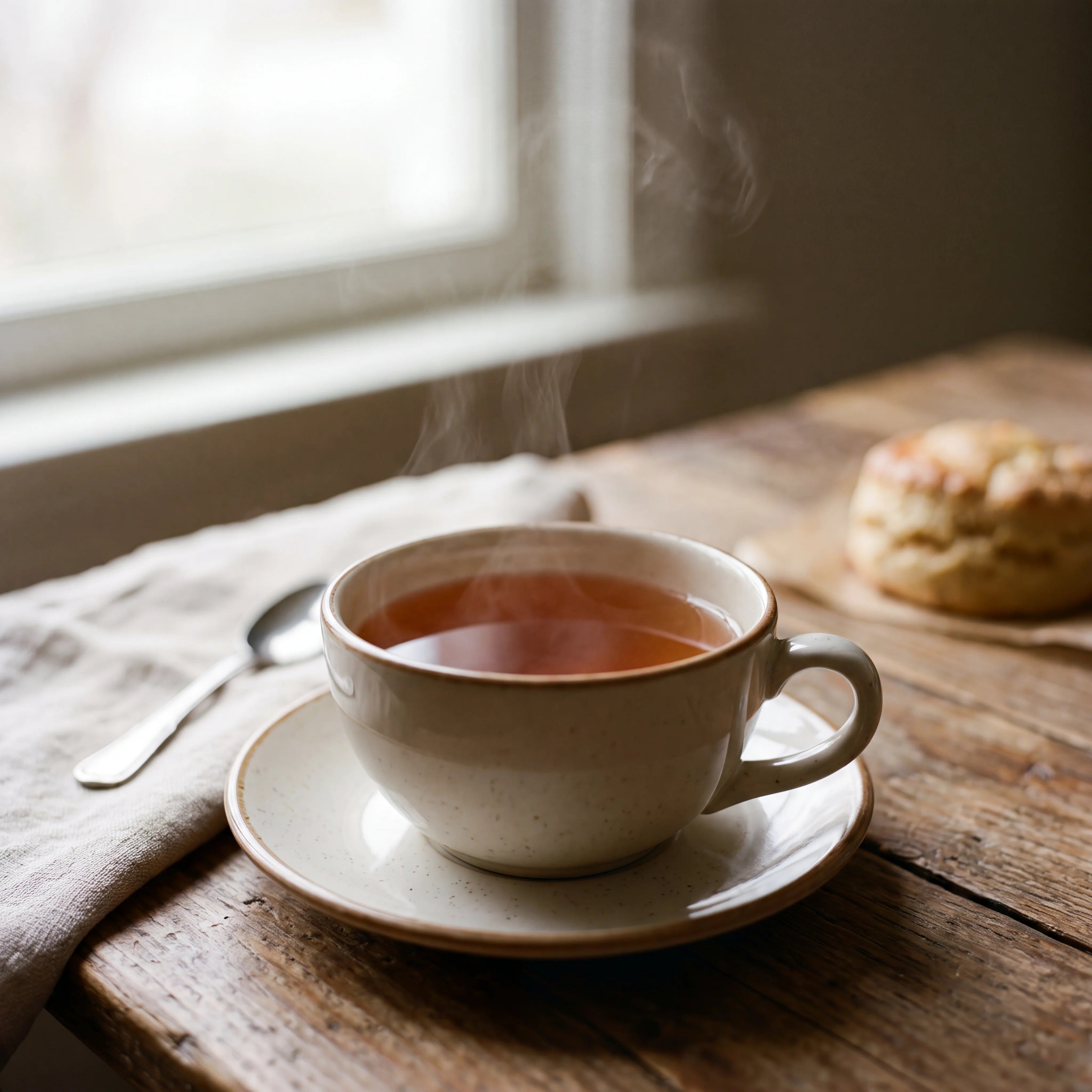 Freshly brewed cup of English Breakfast tea