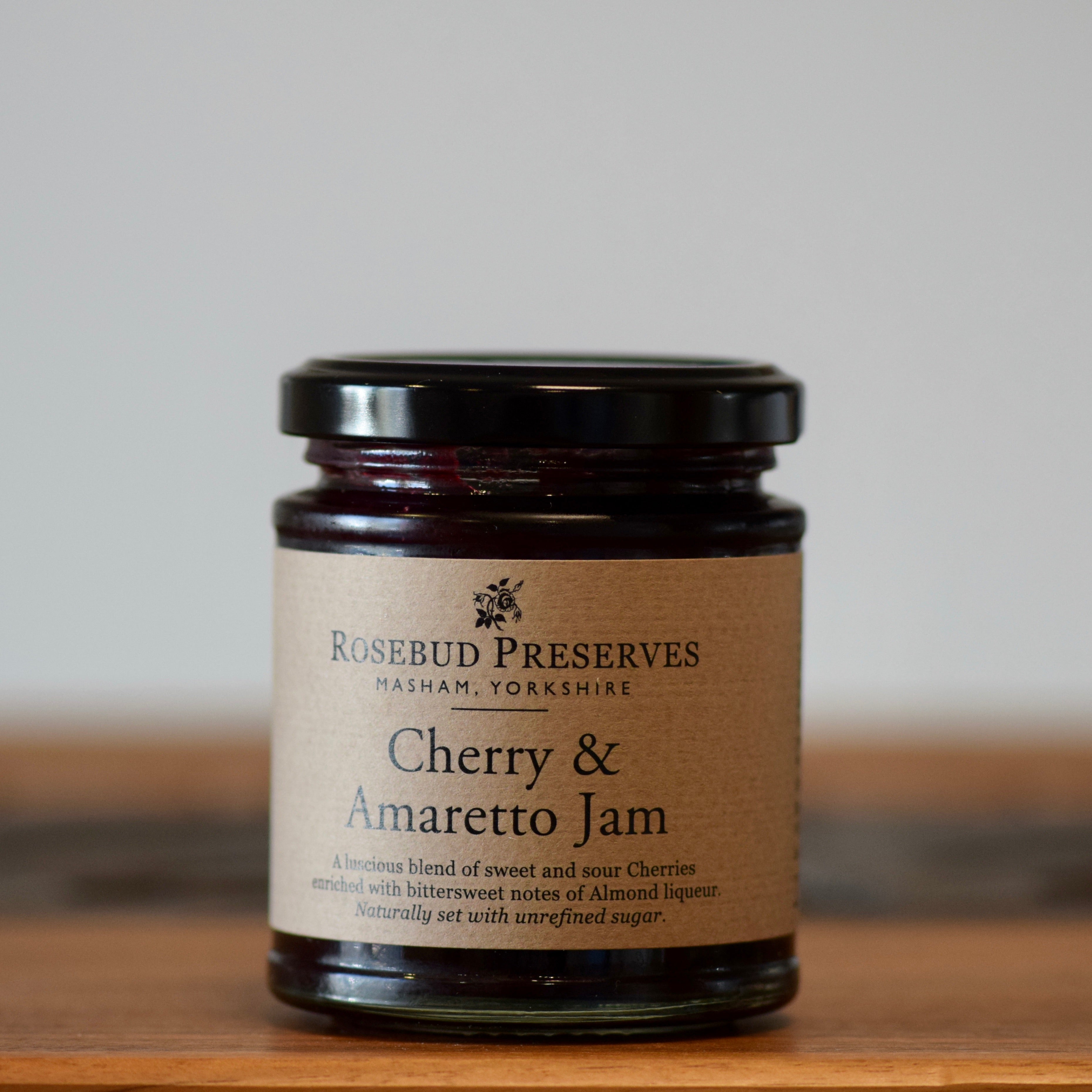 Rosebud Preserves Cherry & Amaretto Jam, 227g jar