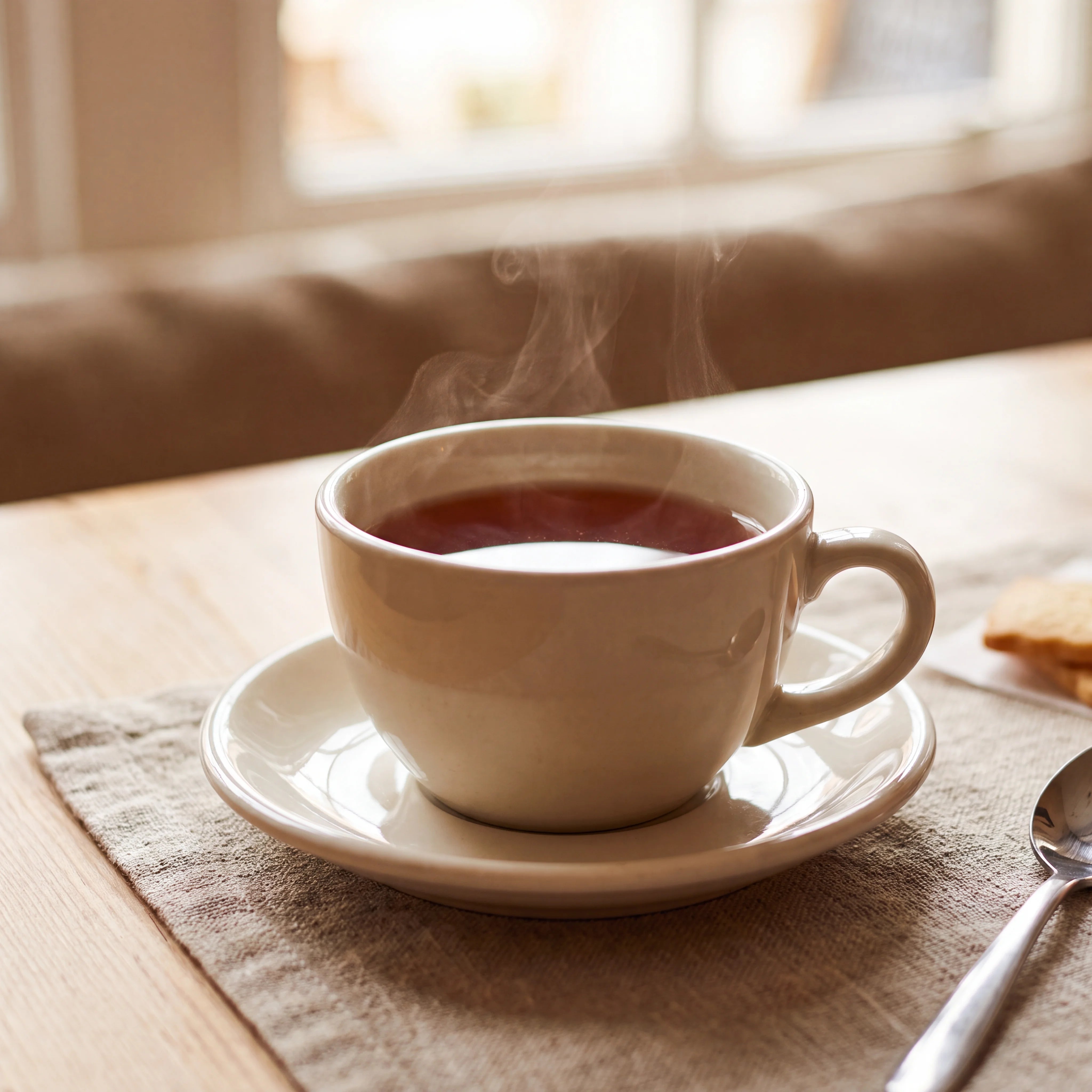 Freshly brewed cup of English Breakfast tea