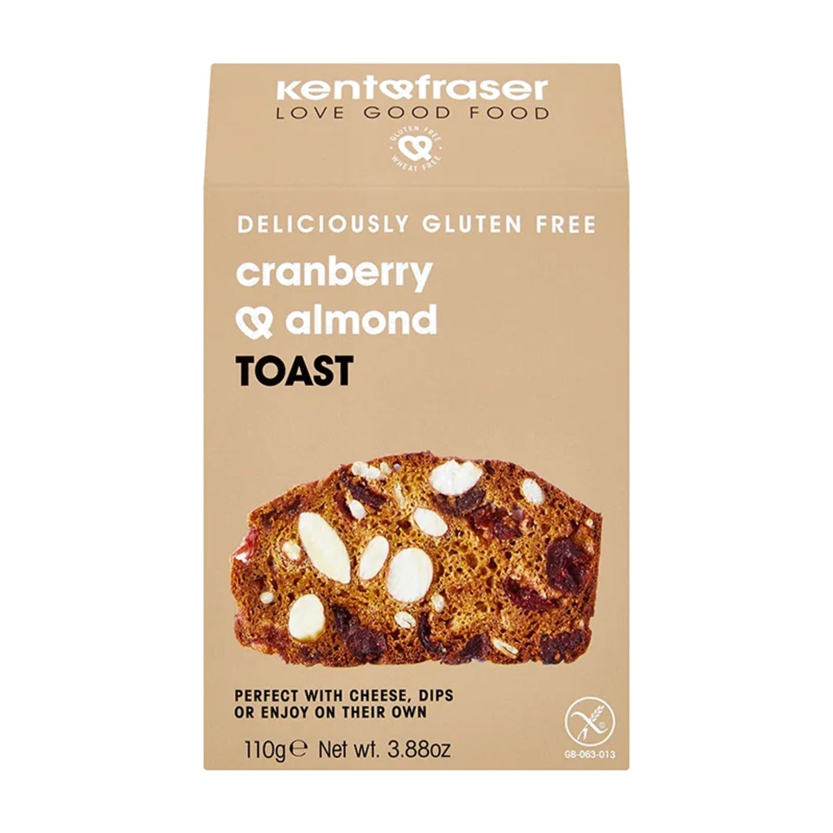 Kent & Fraser Cranberry & Almond Toast 110g