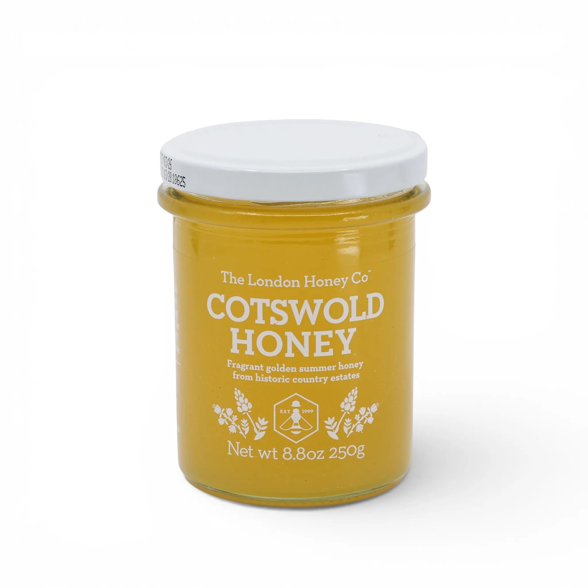 Made In England London Honey Co. Cotswold Honey, 250g jar of golden, raw, unpasteurised honey from British meadows.