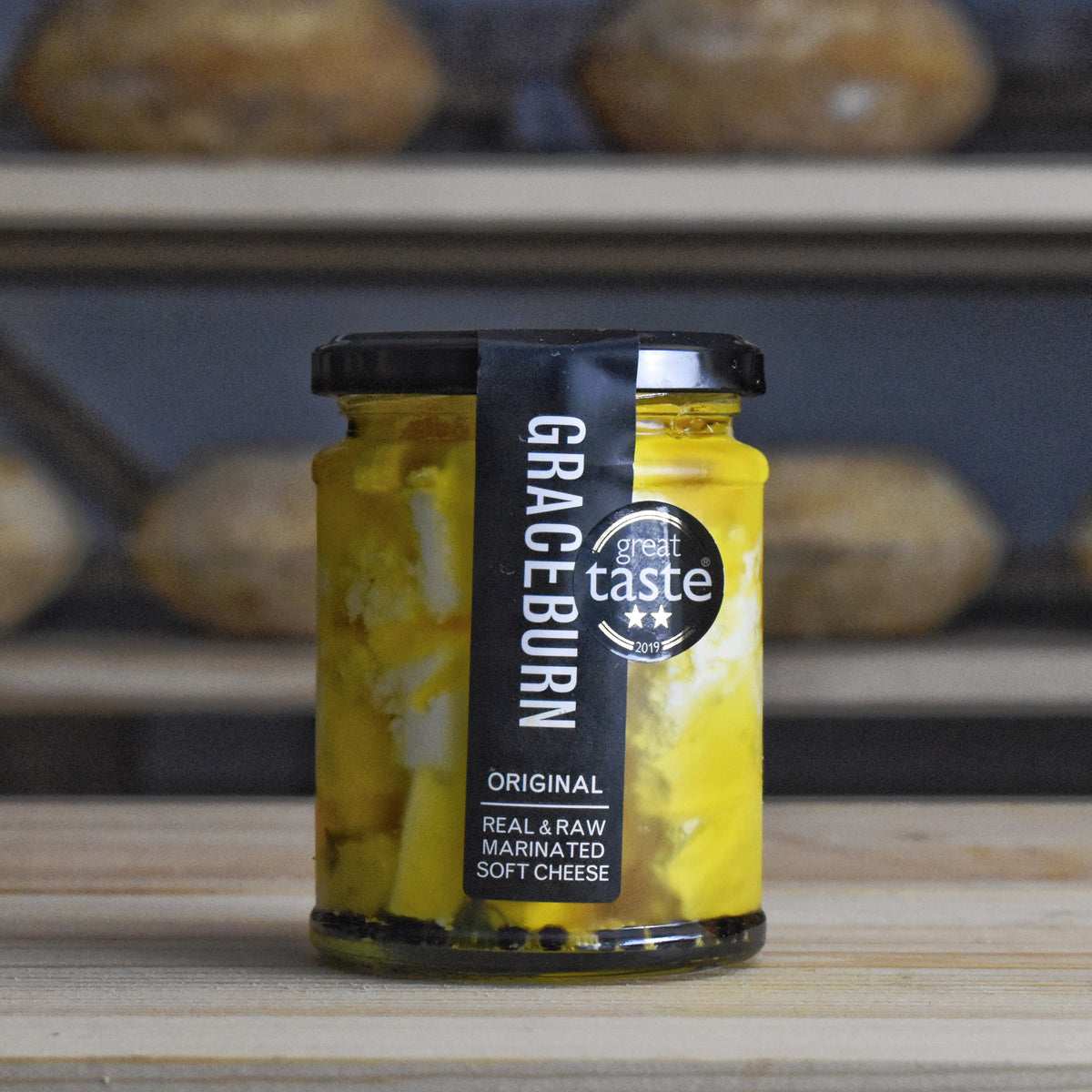 Graceburn Original marinated soft cheese by Blackwoods Cheese Company, Kent