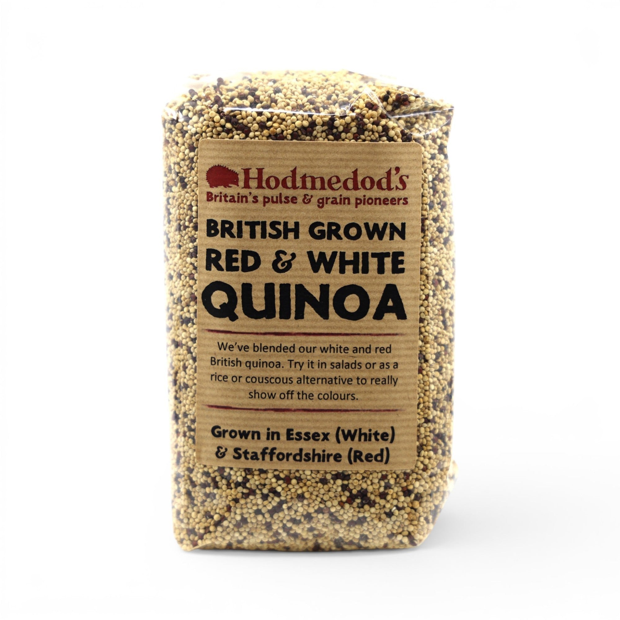 Made In England British Grown Red & White Quinoa blend, a nutritious alternative to rice or couscous.