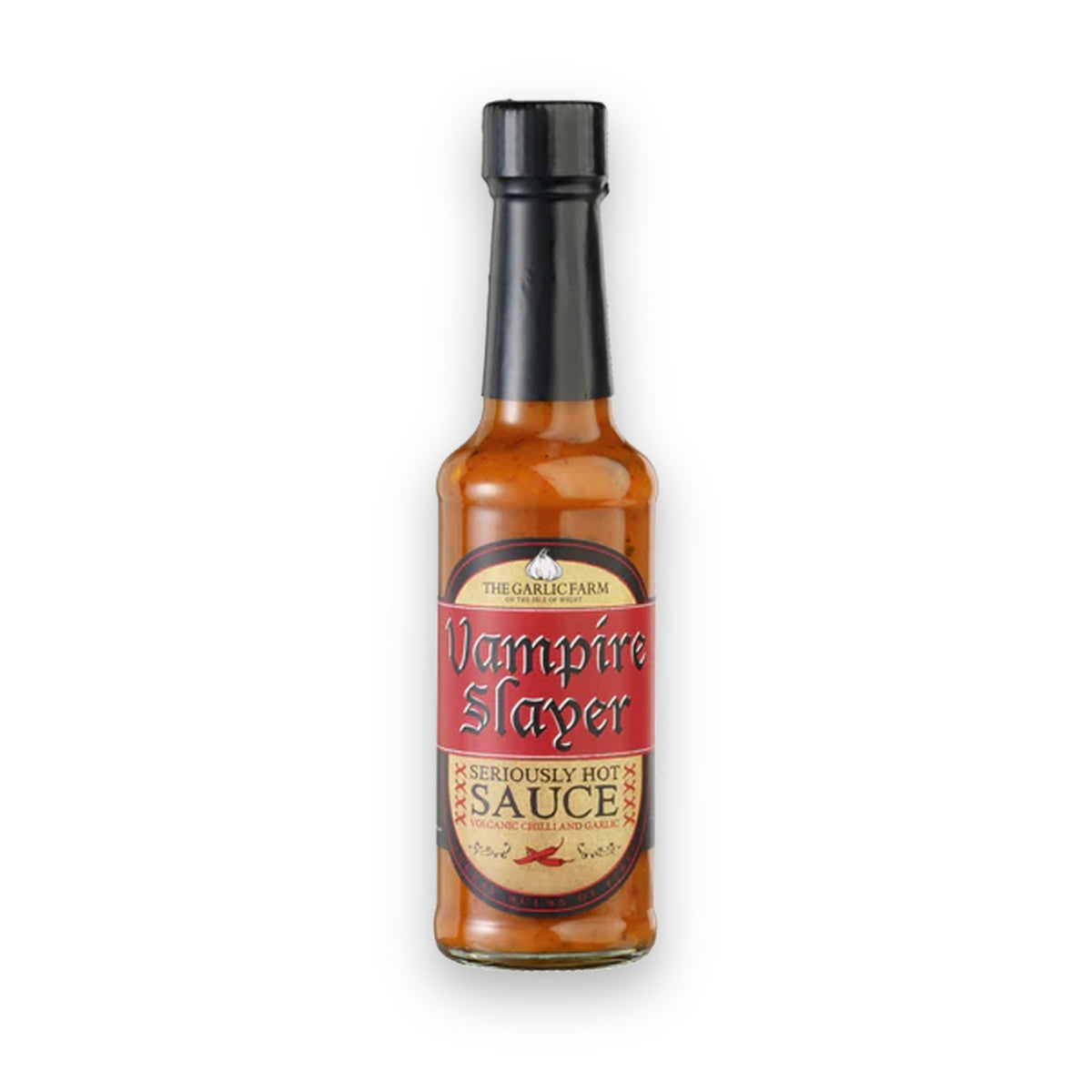 The Garlic Farm Vampire Slayer Seriously Hot Chilli Sauce 162g bottle