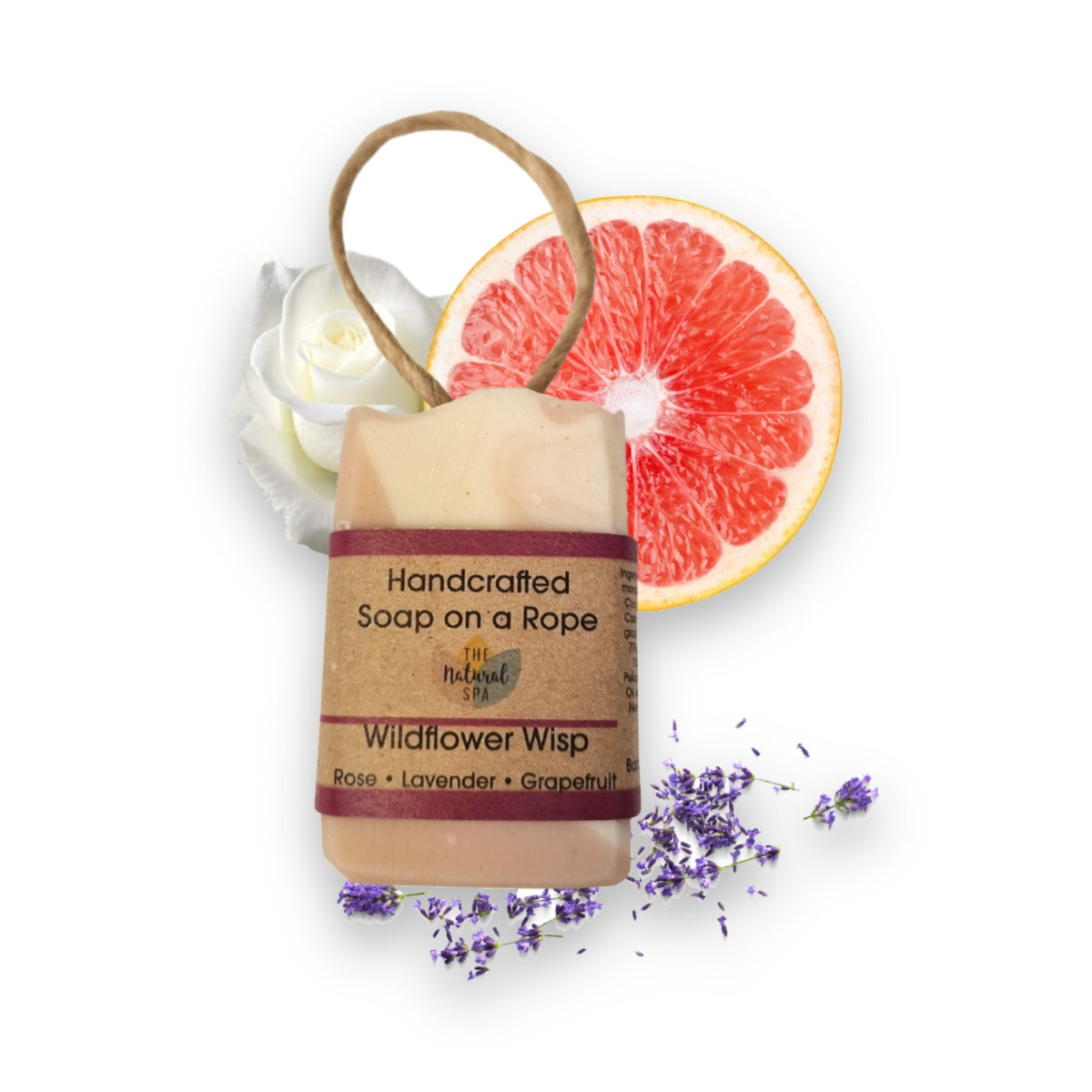 The Natural Spa Wildflower Wisp Soap on a Rope 100g