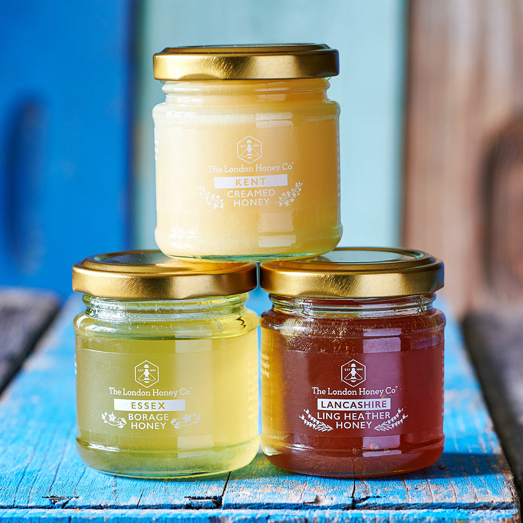 The London Honey Co. British Honey Trio Gift Set 3 x 100g, additional photograph